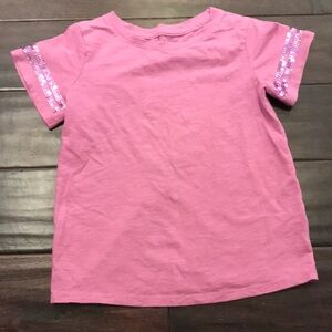 Cat and jack small 6/6X, purply pink shirt with sequins